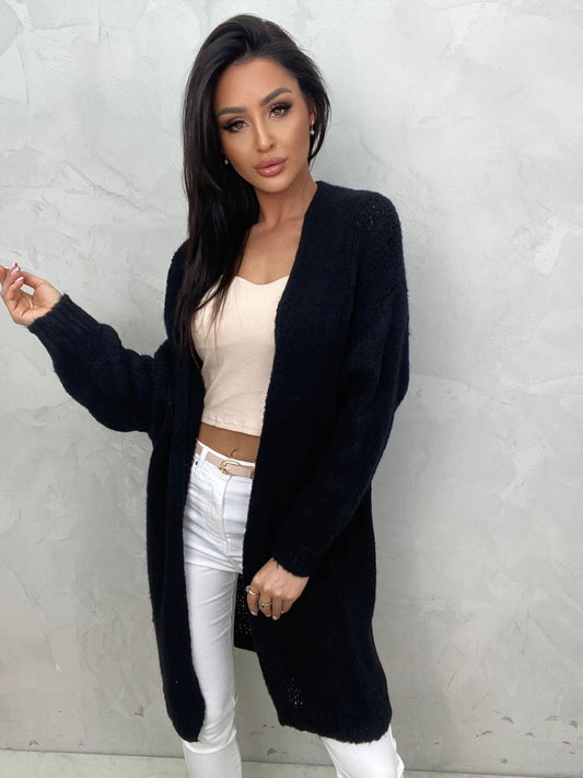 Black Soft Midi Cardigan