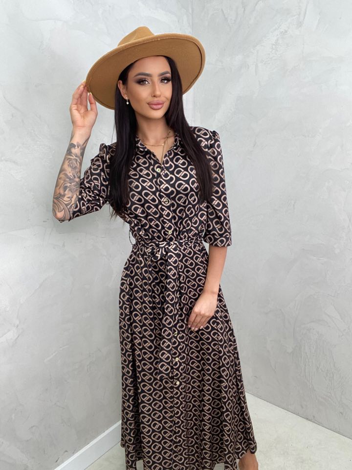 Geometric pattern cheap maxi dress