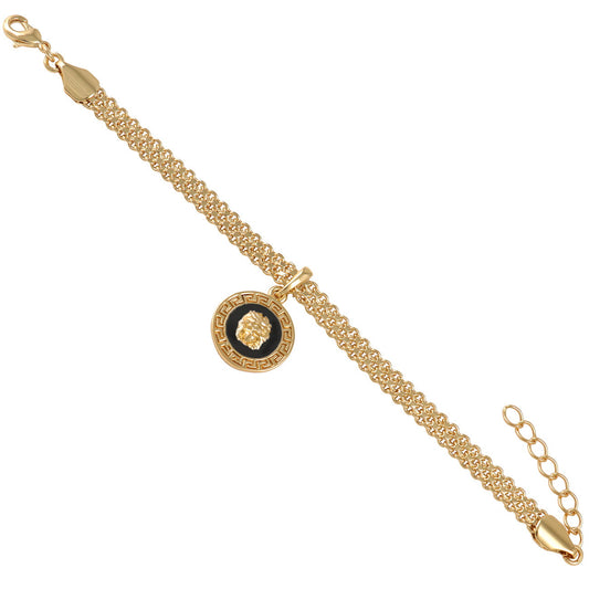 Colibra Olimpia Pendant Bracelet 24 CT Gold Pleated