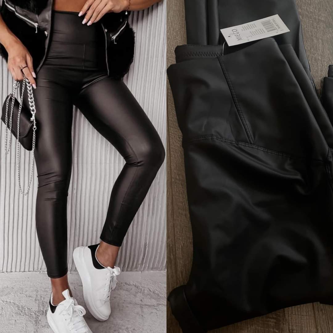 Black Faux Leather Leggings