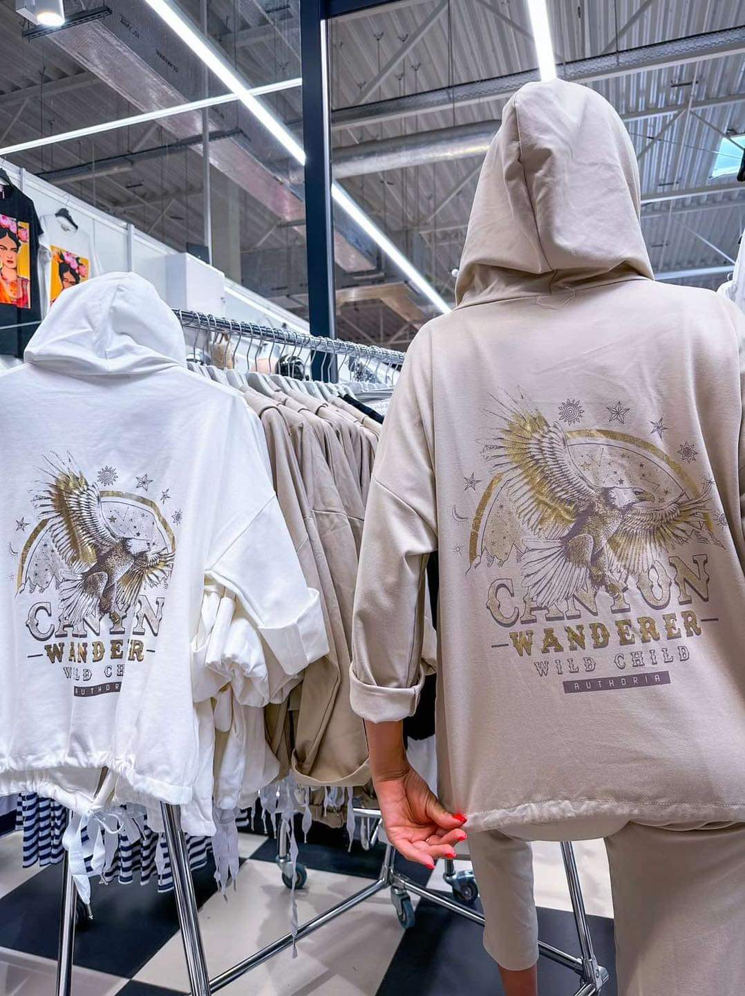 Beige Cotton Canyon Print Tracksuit