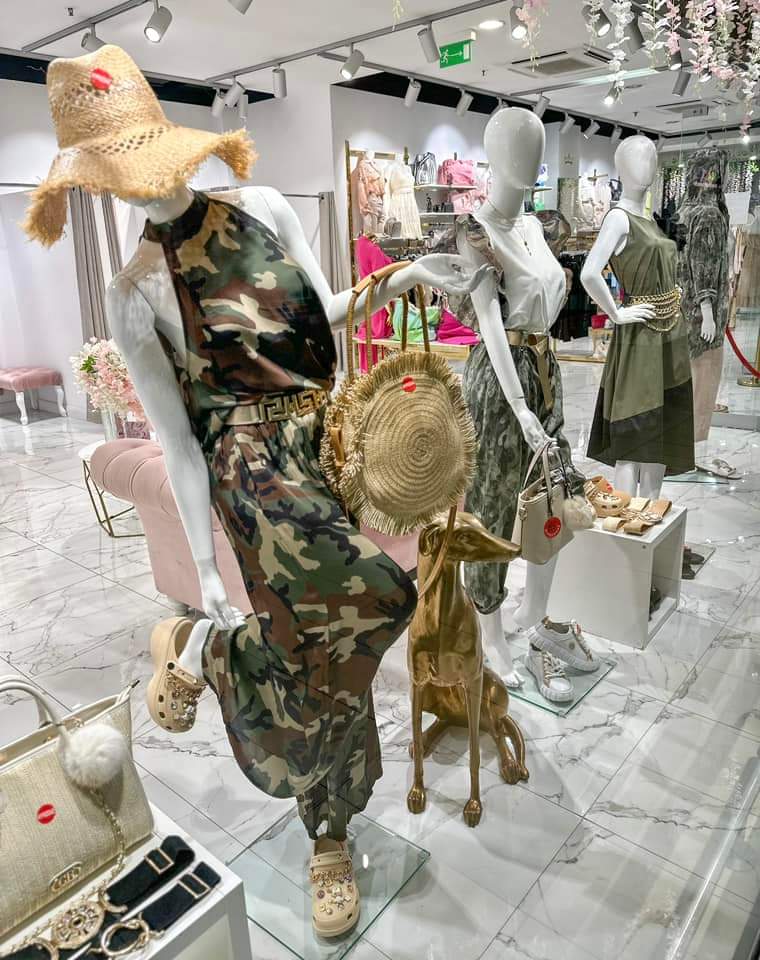 Camouflage Two Piece Set Top And Wide Leg Trousers