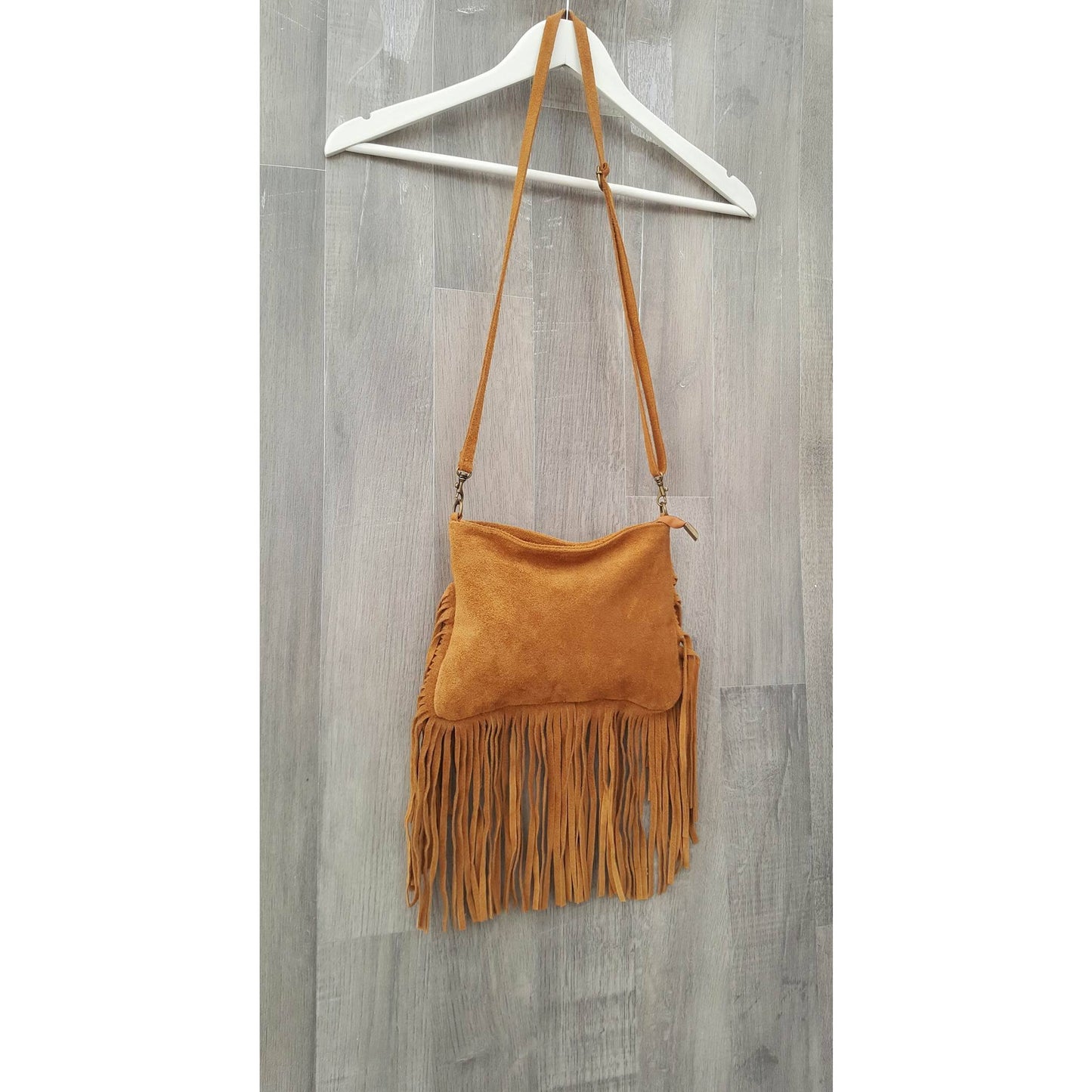Tassel suede small handbag