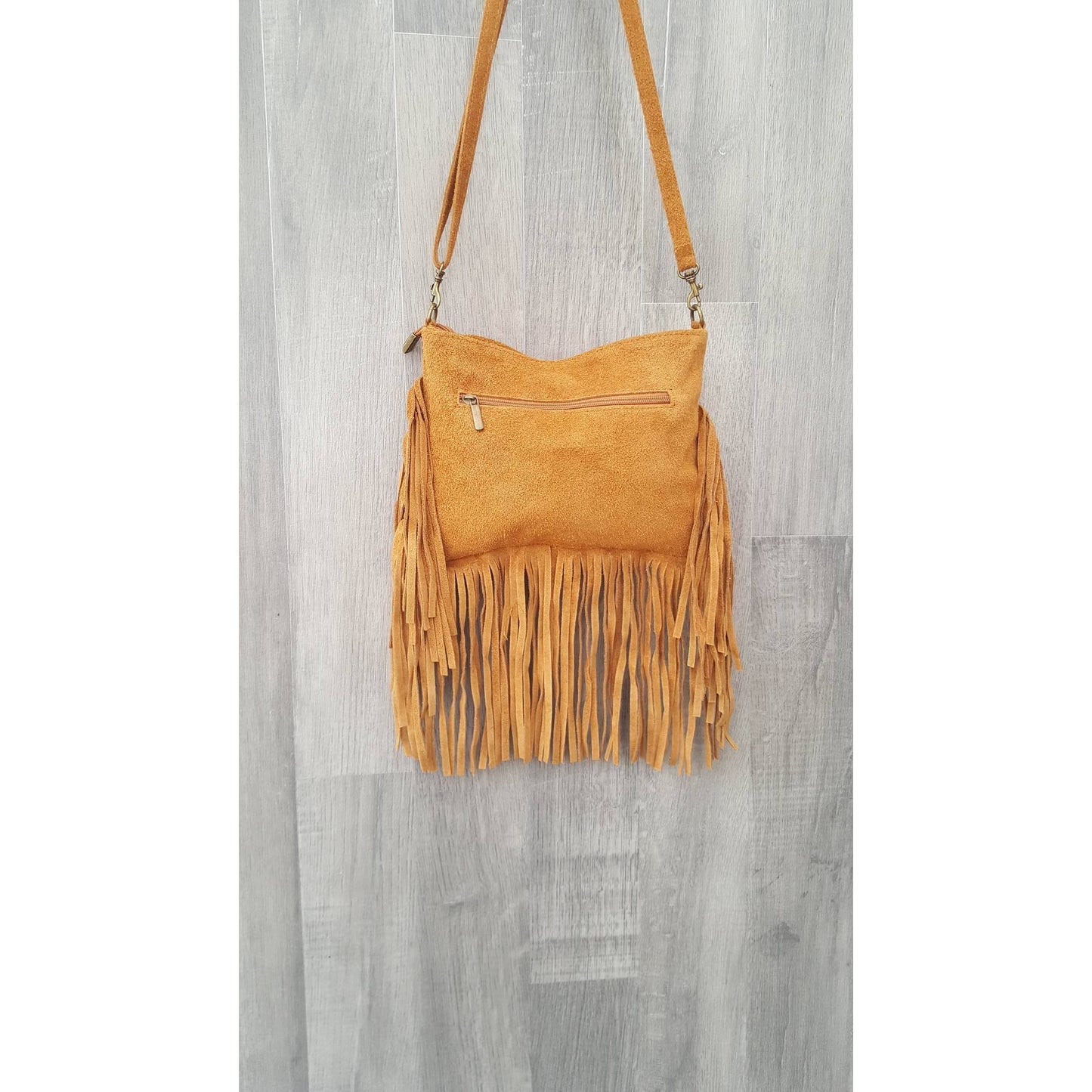 Tassel suede small handbag