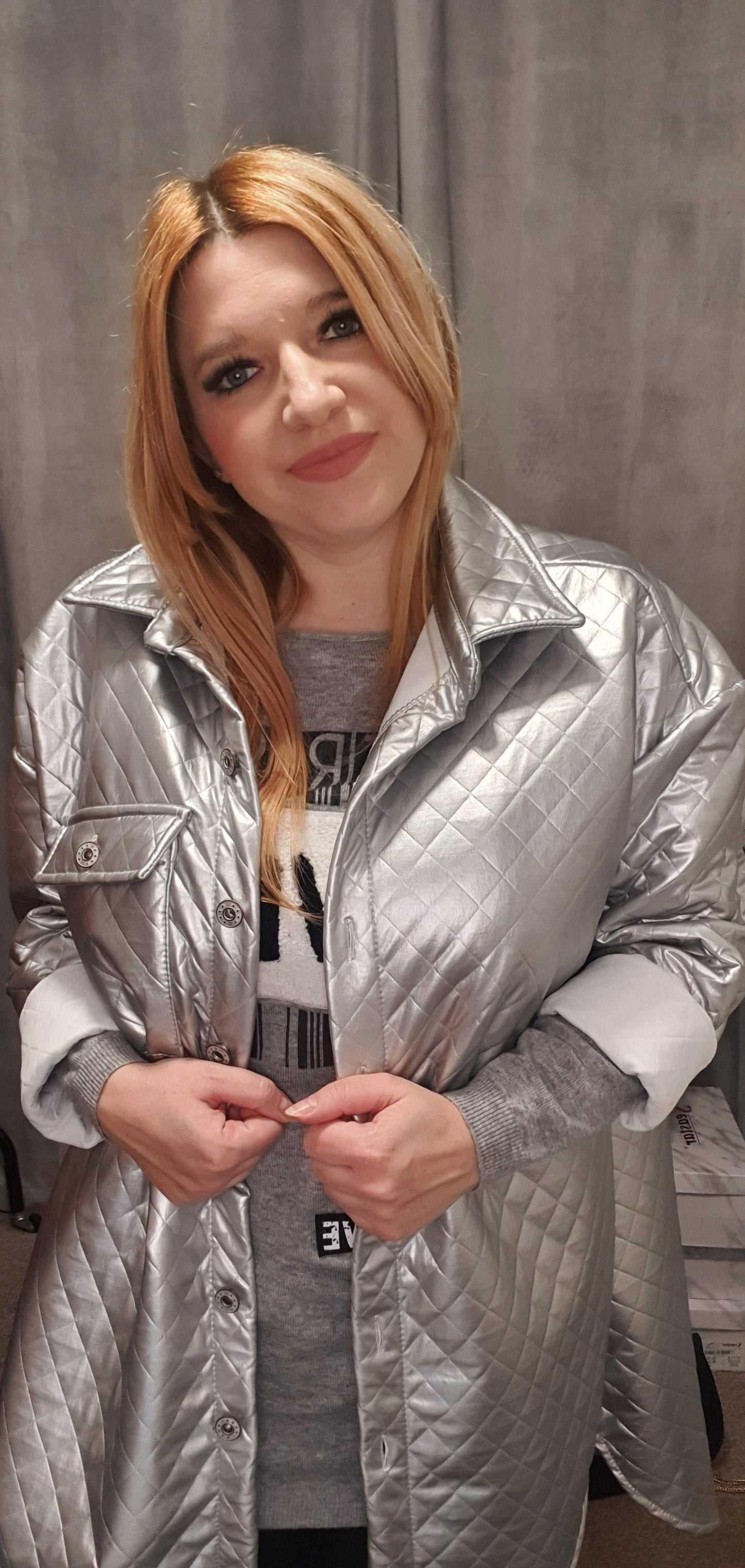 Silver Jacket, Overshirt with Longer Back