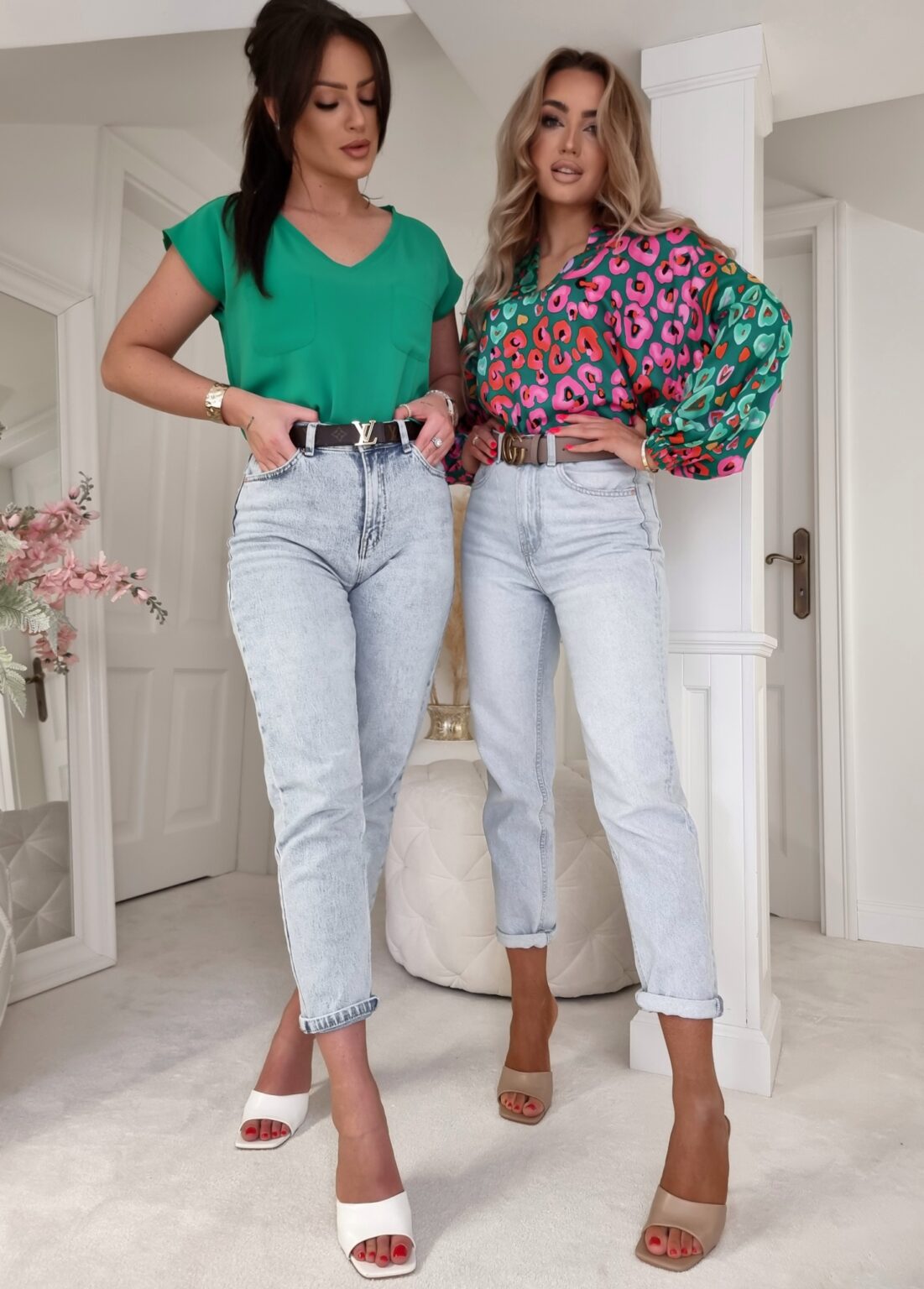 Satin Floral Multicolored Blouse, Top