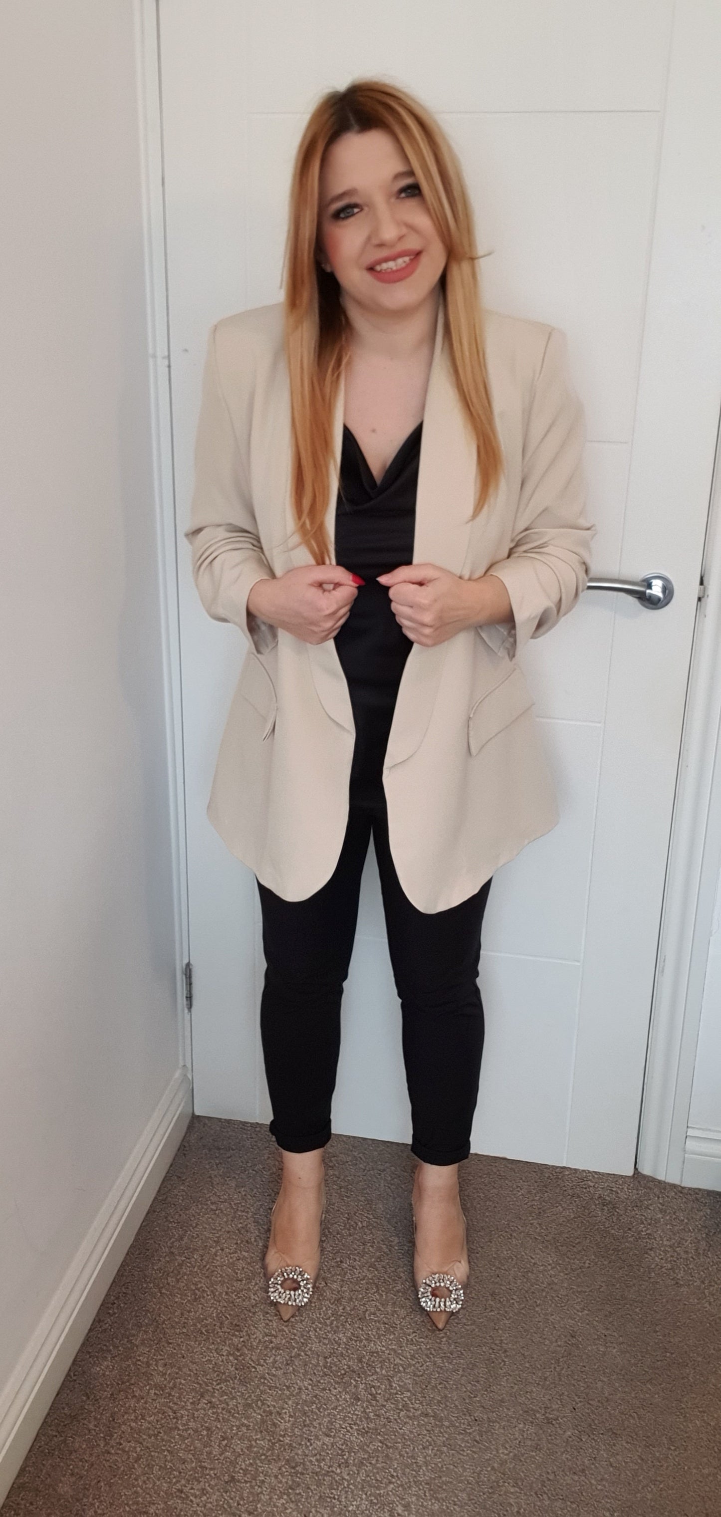 Ruched Sleeve Blazer One Size