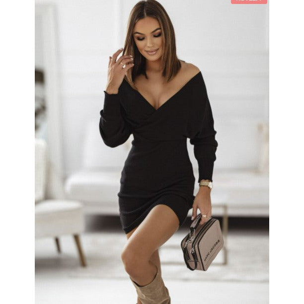 Little black knitted dress
