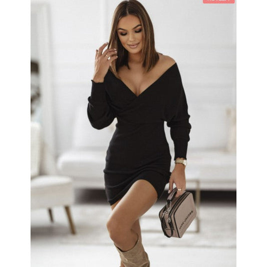 Little black knitted dress