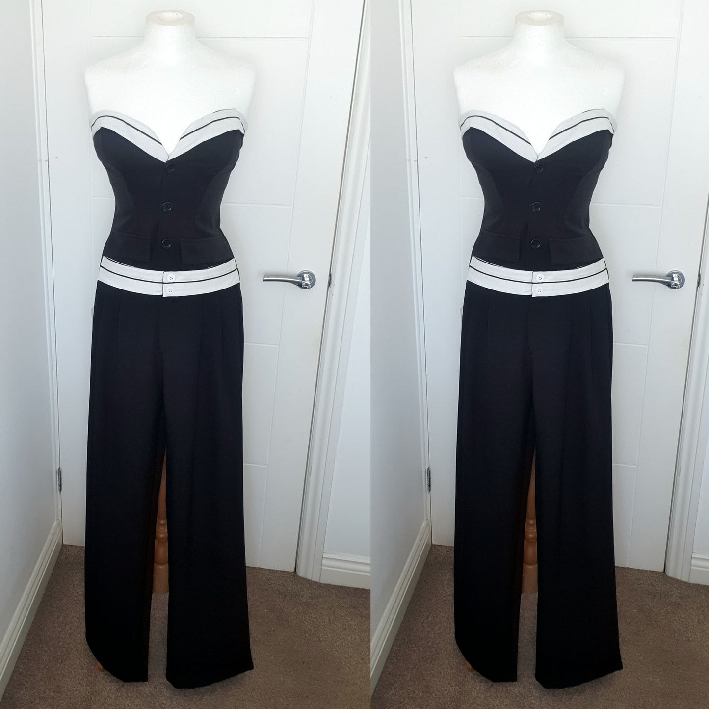 Black Corset Fitted Top Sleeveless XS/S