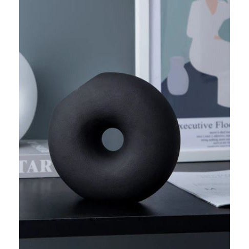 Ceramic modern monochrome black vase