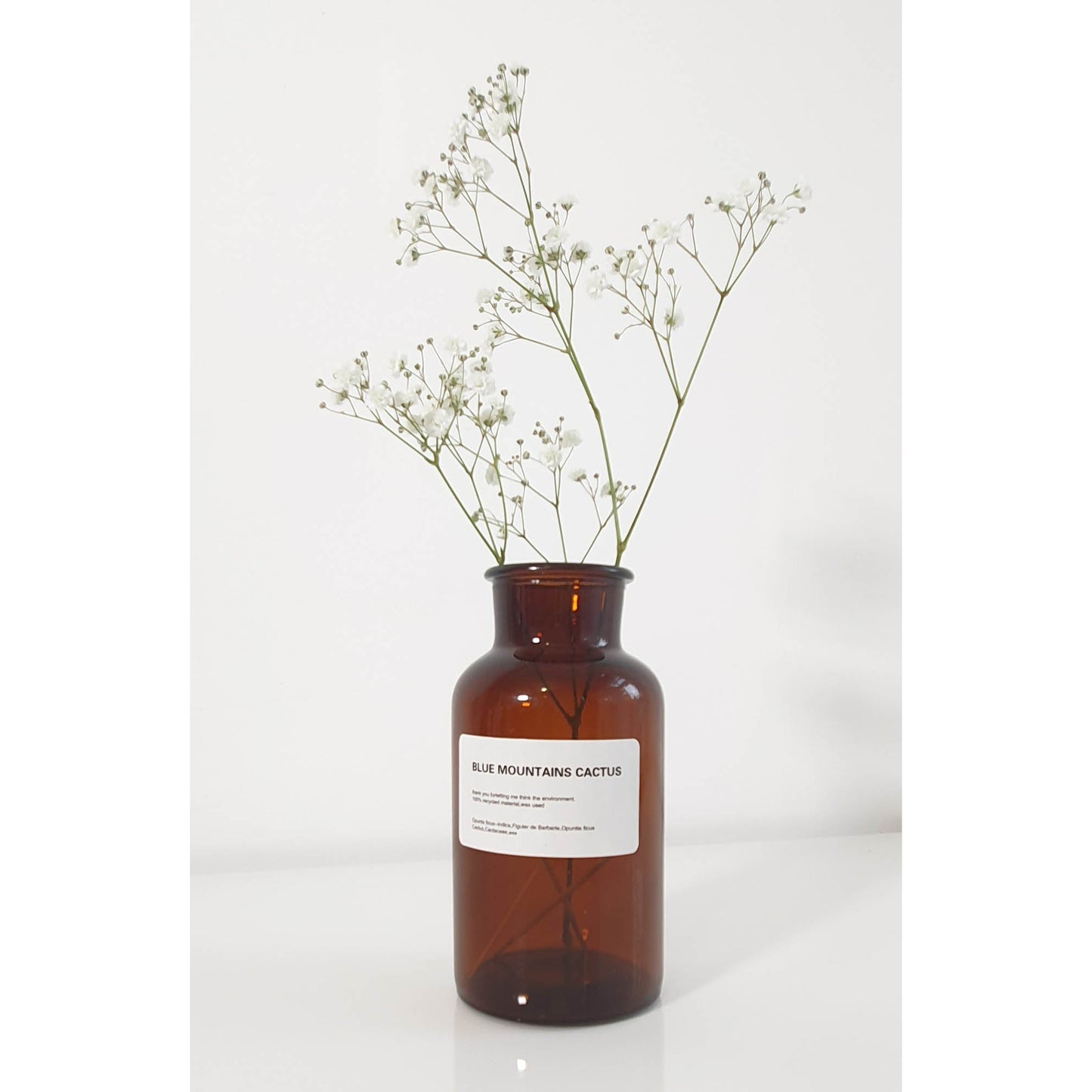 Brown glass jar vase
