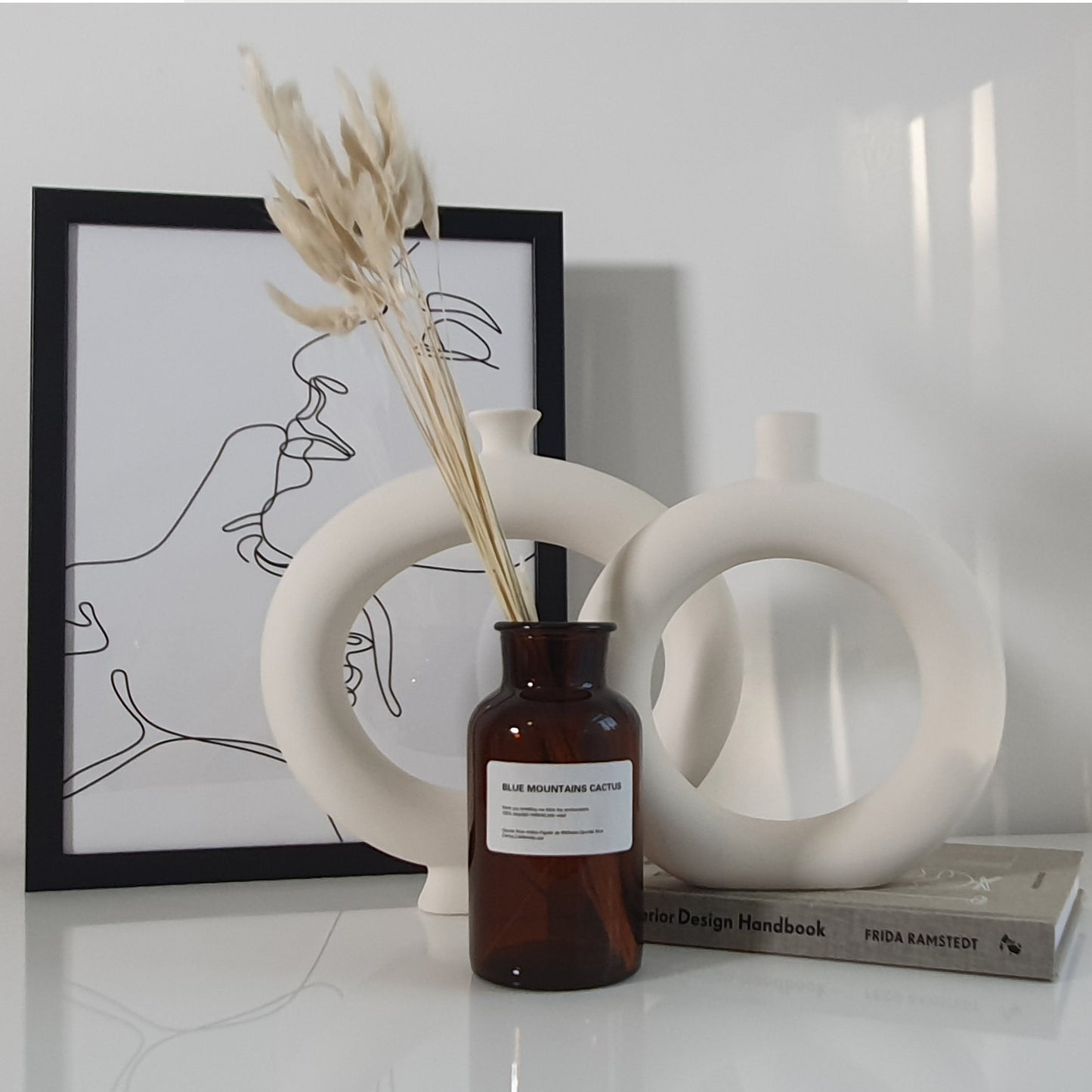 Brown glass jar vase