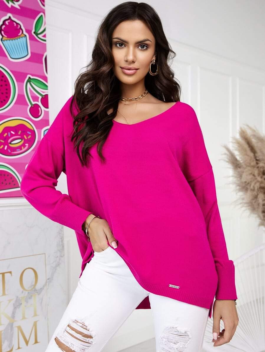 Long Sleeve V-neck Thin Spring Jumper One Size