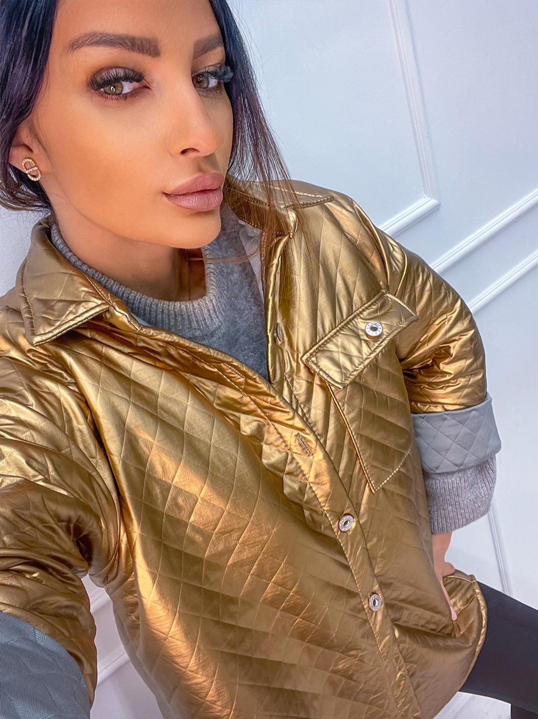 Silver Jacket, Overshirt with Longer Back