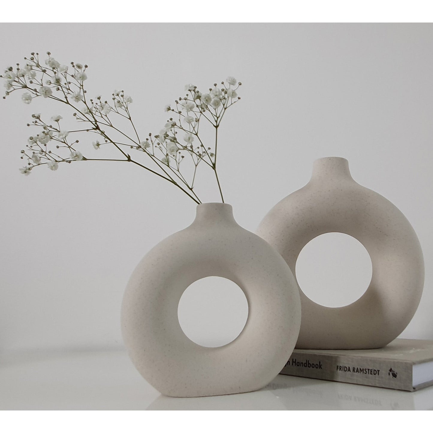 Medium ceramic donut vase