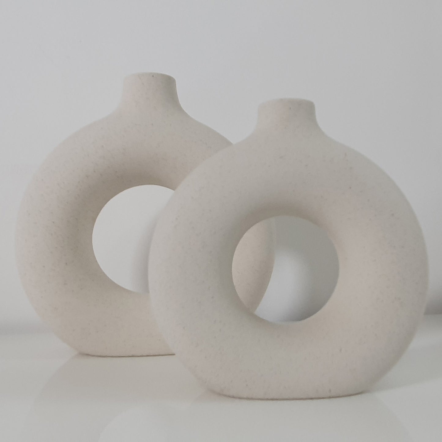 Medium ceramic donut vase