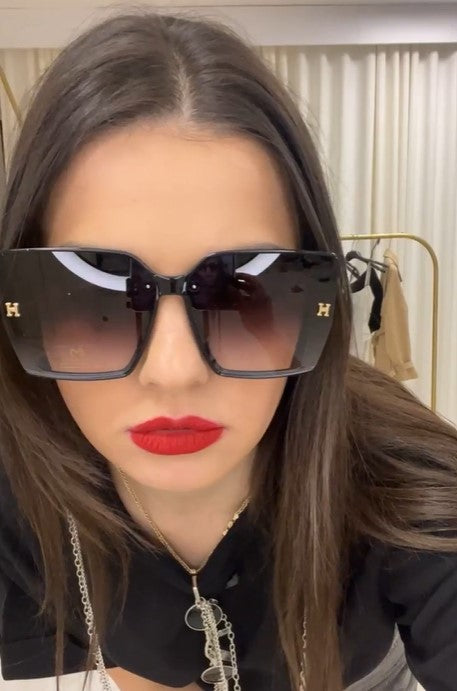 Black Oversized Square Sunglasses