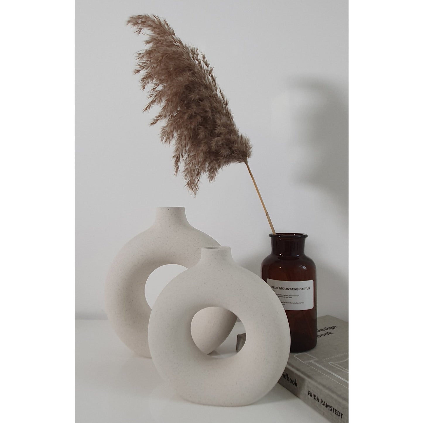 Medium ceramic donut vase