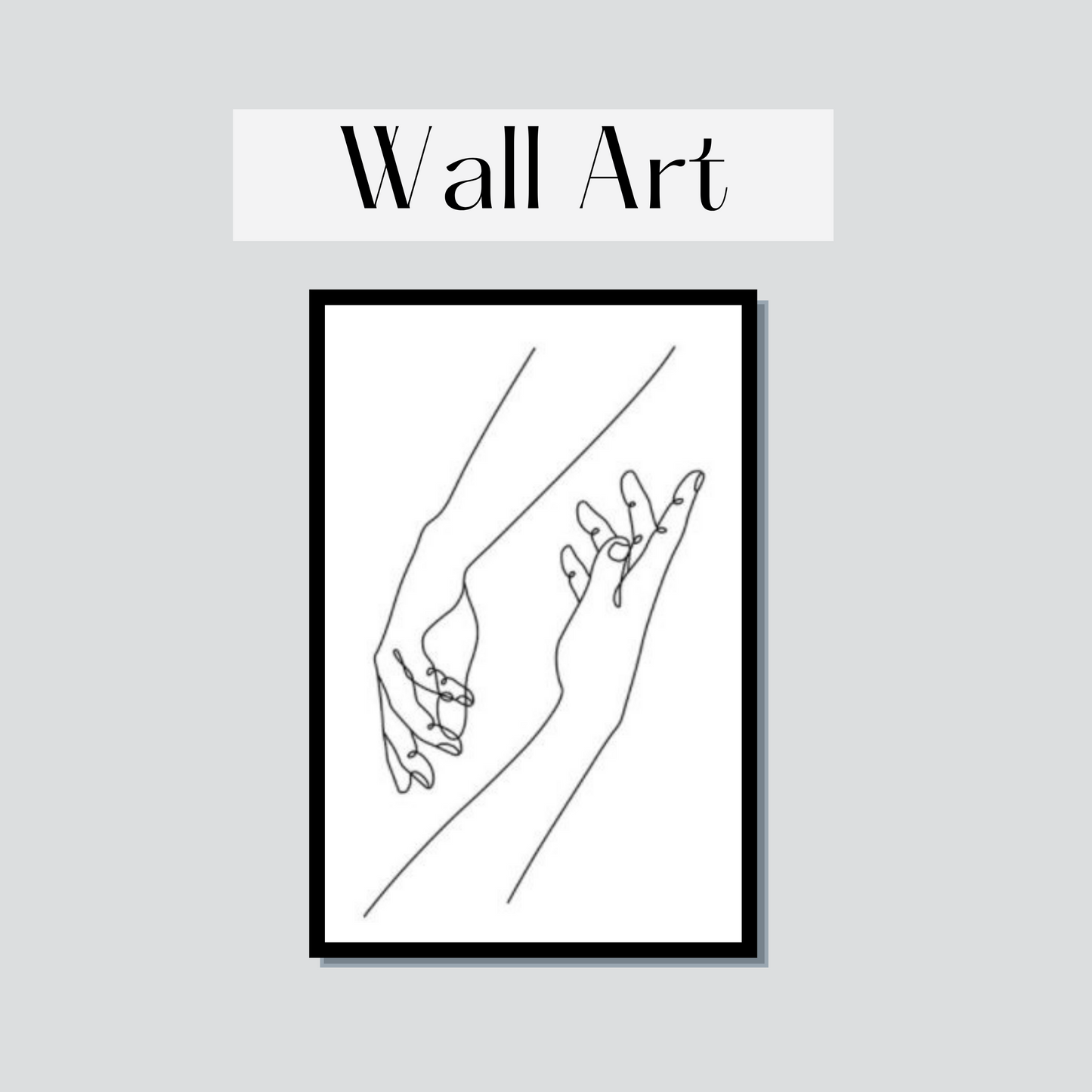 Canvas framed poster, hands