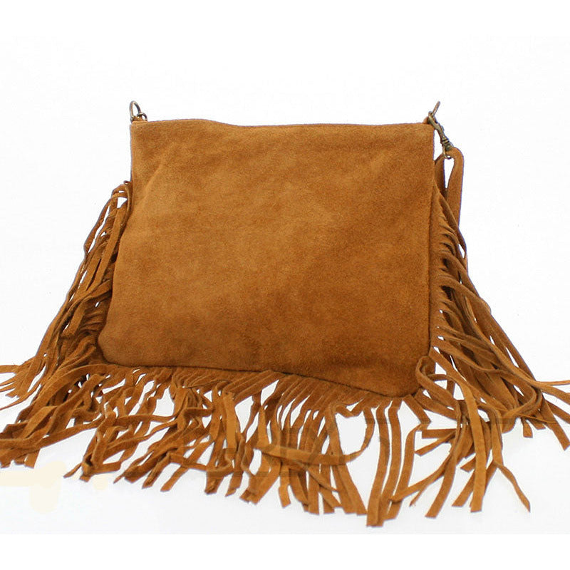 Tassel suede small handbag