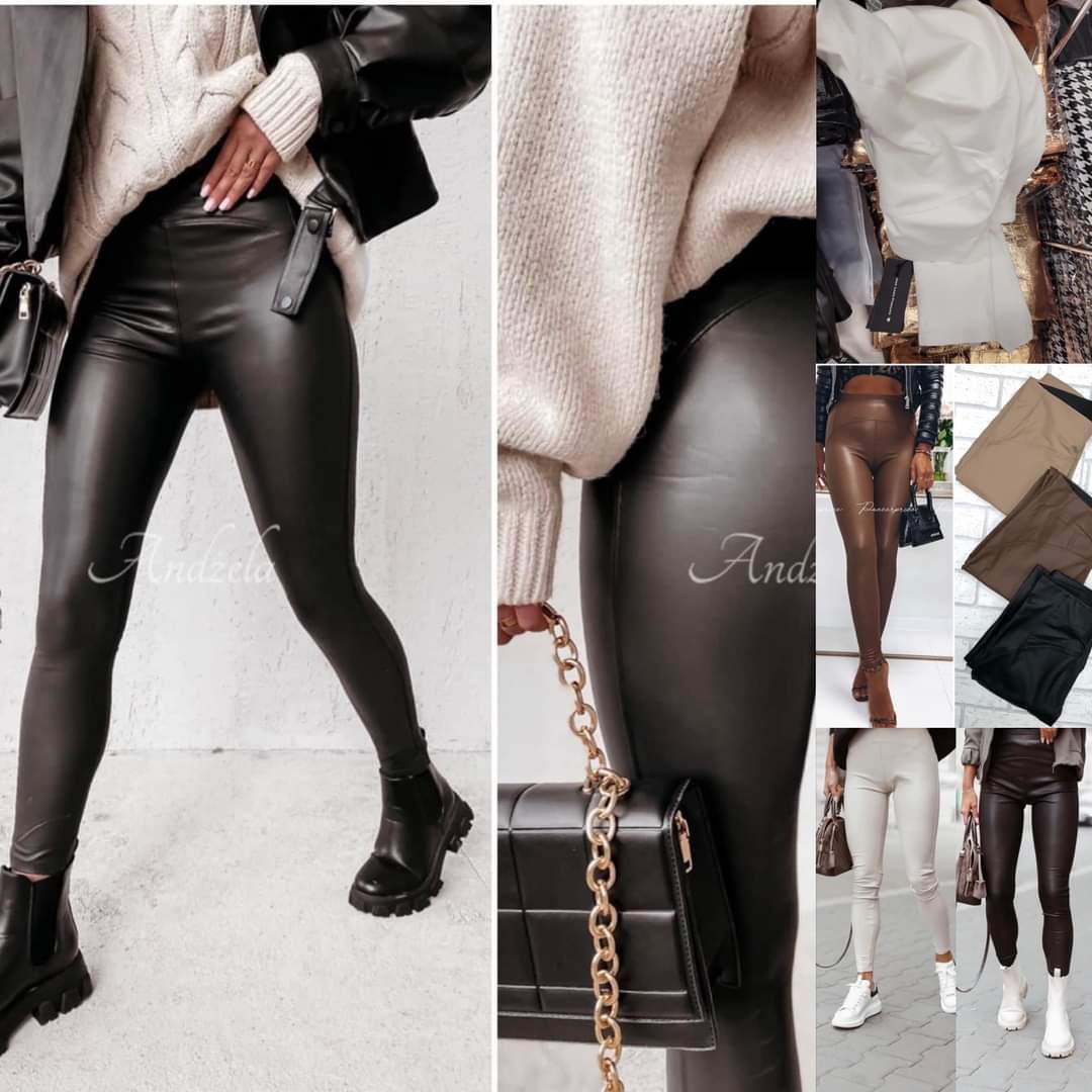 Black faux leather leggings best sale