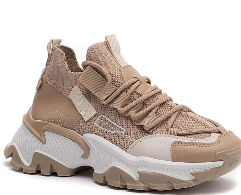 Nude chunky store sneakers